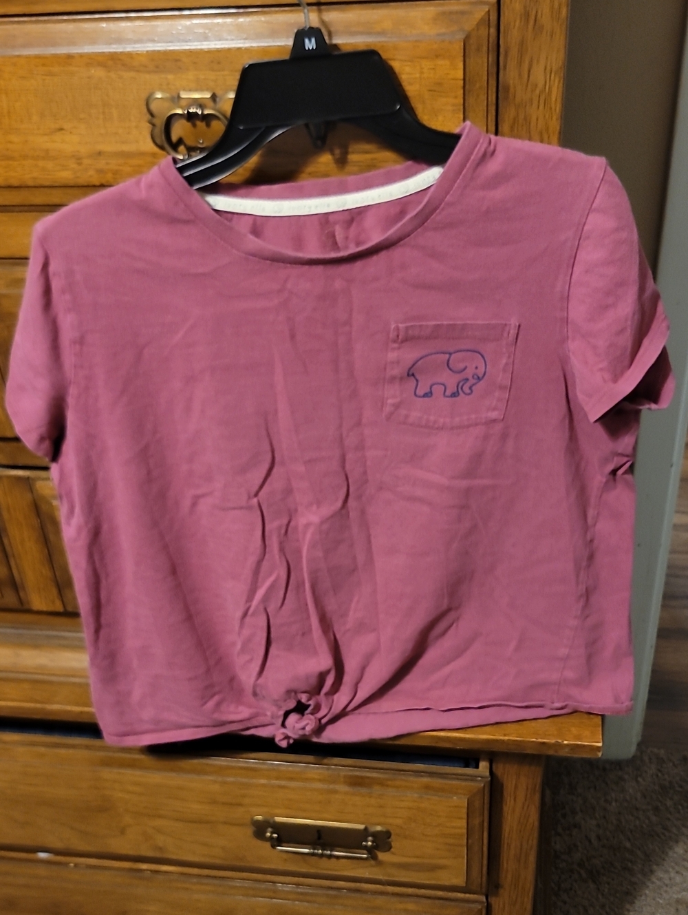 Ivory Ella Short Sleeve Knot Tee - Pink